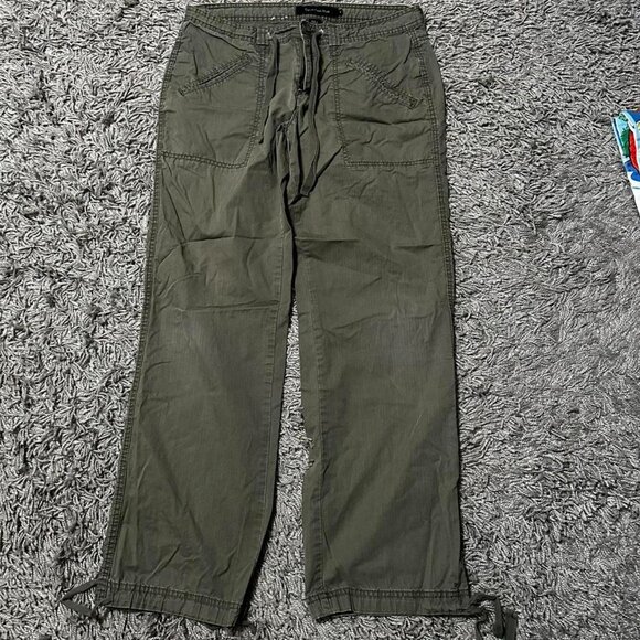 Khaki Green Calvin Klein Ankle Cargo Pants Size  6 - Picture 1 of 8